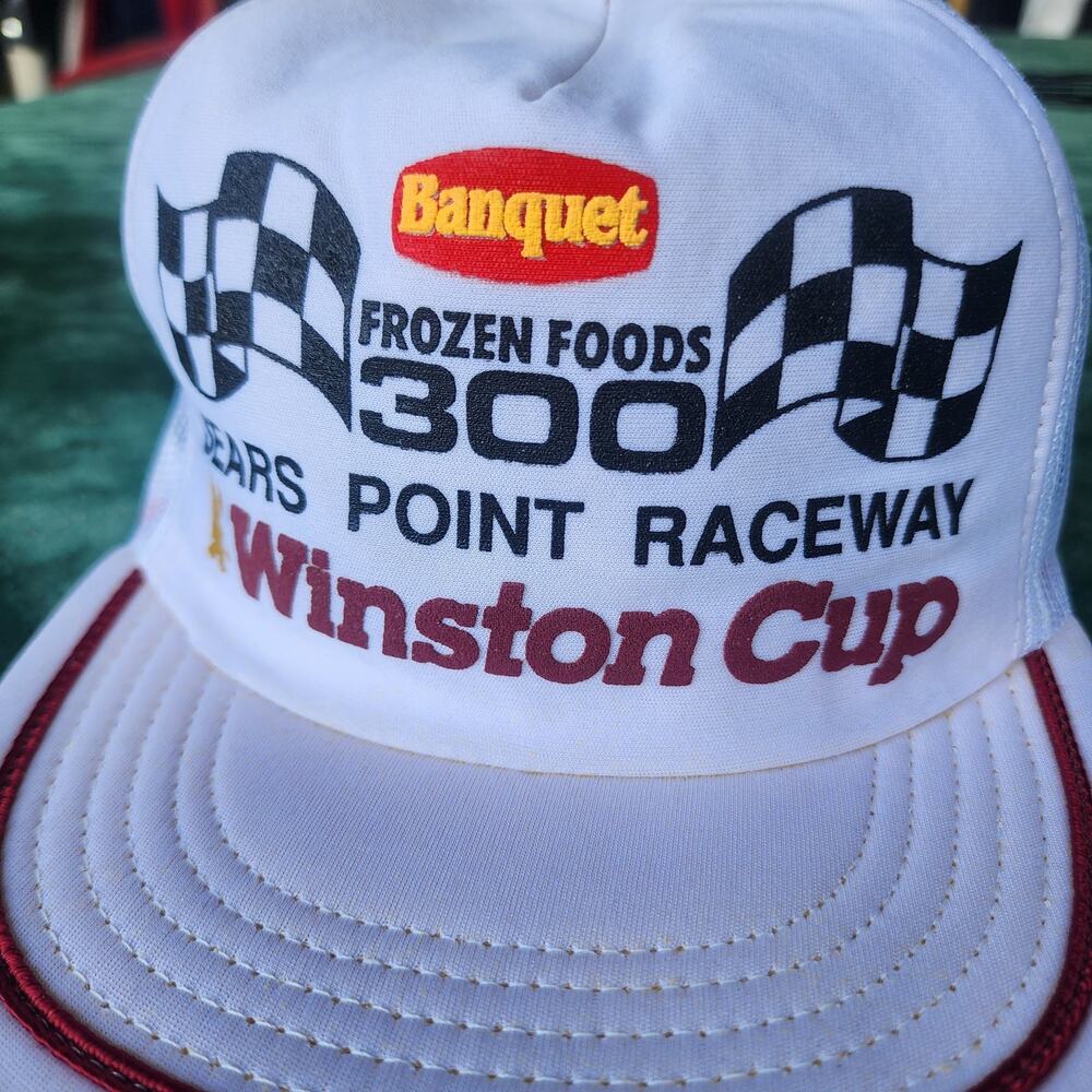 Vintage Winston Cup Banquet Frozen Foods 300 Sears Point Raceway Trucker Hat
